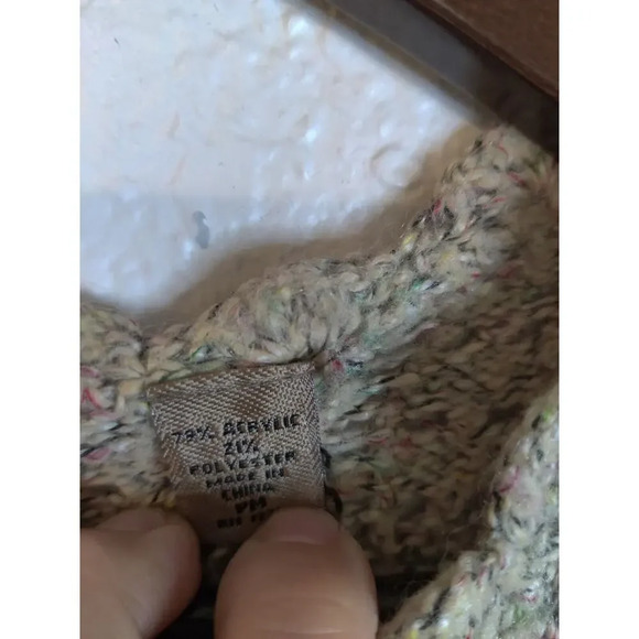 Vintage Cardigan Crochet Button Sweater Sz Petite Medium Artsy Grannycore - Picture 7 of 12